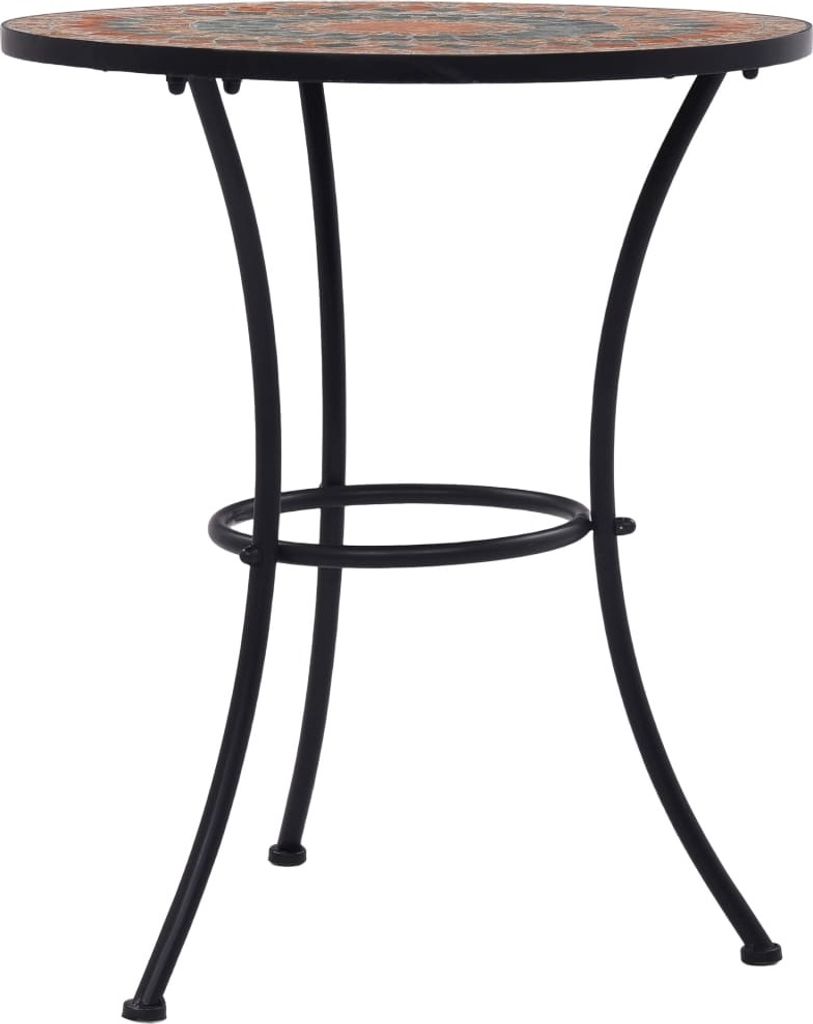 vidaXL Tavolo bistrot a mosaico arancio/grigio 60 cm in Immagine del prodotto 