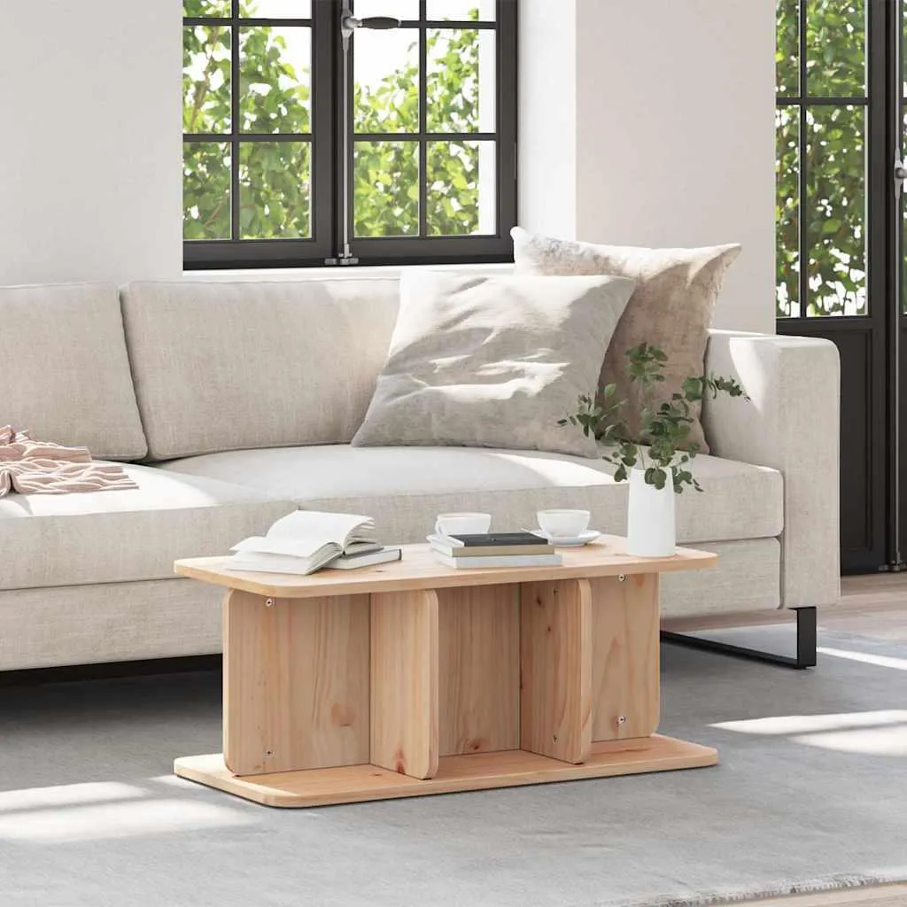 Tavolino Basso Scandinavo 80cm Maison Exclusive Legno Naturale