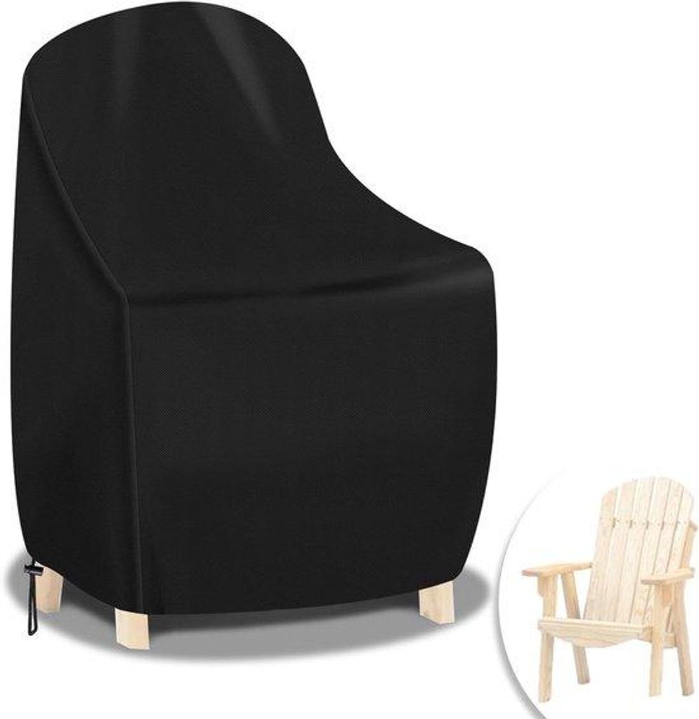 Schutzdecke für Gartenstühle - wasserdicht und UV-beständig - ein Stück - Schwarz - 420D Polyester