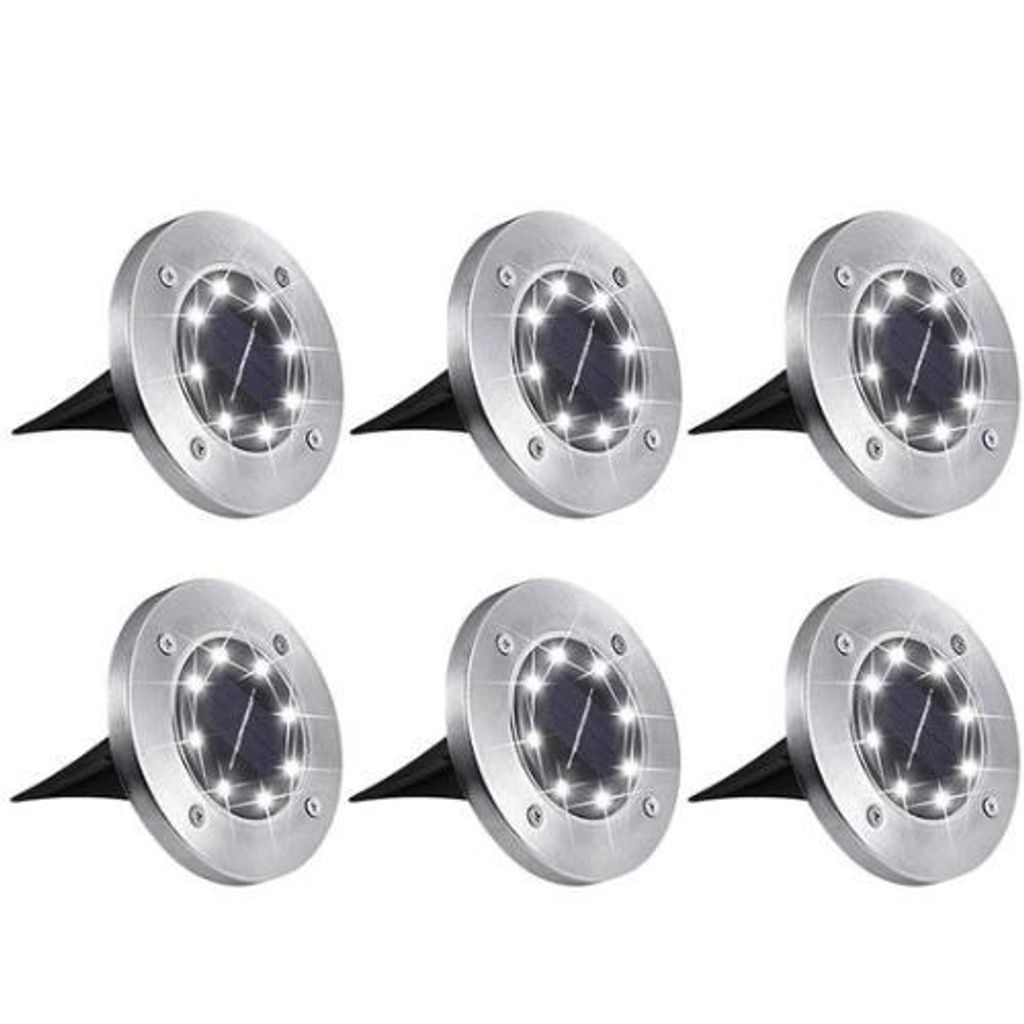 LED Solar-Bodenspot – Set mit 6 Stück – Gartenbeleuchtung Produktbild 