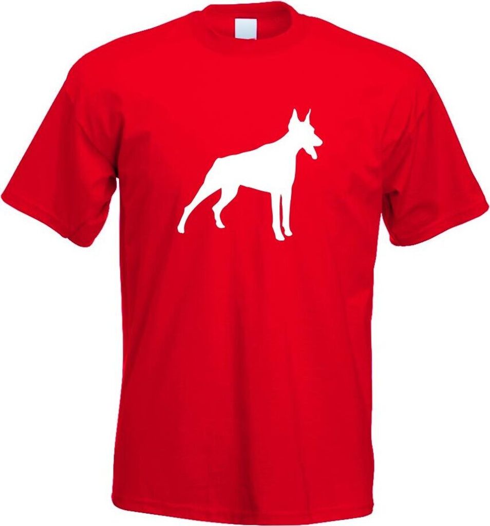 Kiwistar - T-Shirt - rot - Dobermann Hunderasse Dog Herren Funshirt Bedruckt Design Sprüche Spruch Motive - mit Motiv Bedruckt - Funshirt Design -...