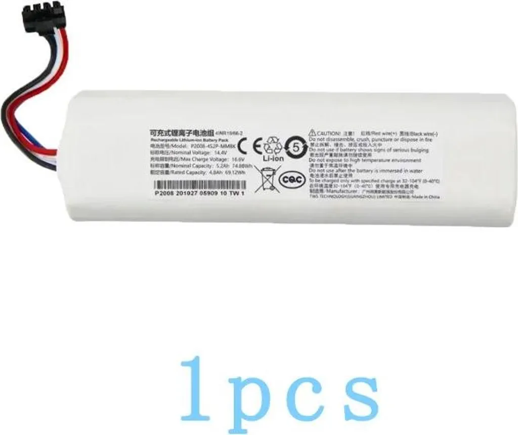 Batterie robot aspirateur 12800 mAh Li-Ion puissante et durable