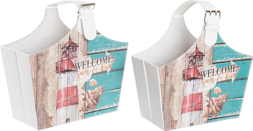 DKD Home Decor Zeitschriftenhalter of the Brand, mehrfarbig, of Karton (18 x 40 x 41 Zentimeter) (2 Stück)