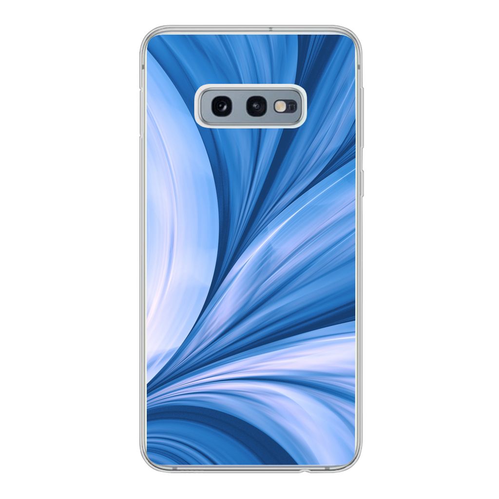 MuchoWow Handyhülle Schutzhülle Hülle für Samsung Galaxy S10e Blau - Abstrakt - Design Silikon Softcase Handy Hülle - Handy