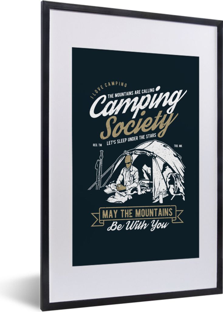 MuchoWow® MuchoWow® Gerahmtes Poster Camping - Zelt - Produktbild 
