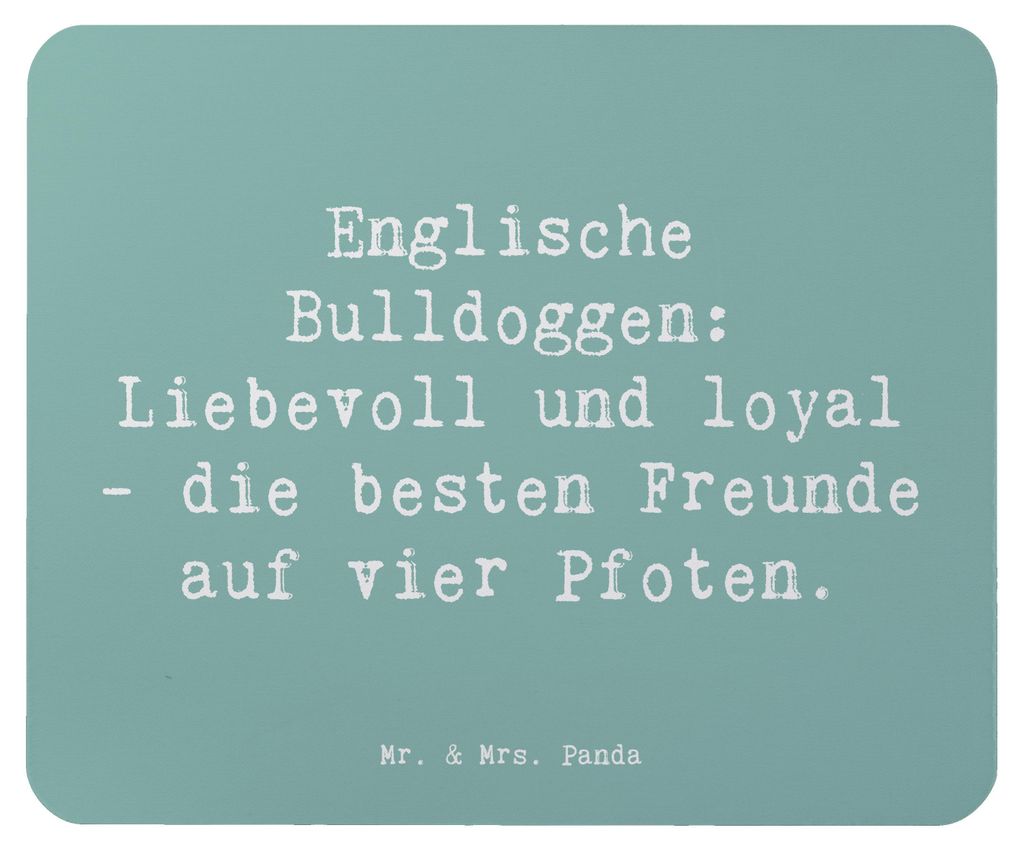Mr. & Mrs. Panda Mauspad Spruch Englische Bulldogge Freunde - Meeresbrise - Geschenk, mousematte, Hunderassen Pflege, ruhige Natur, Vielfalt, Hunde...