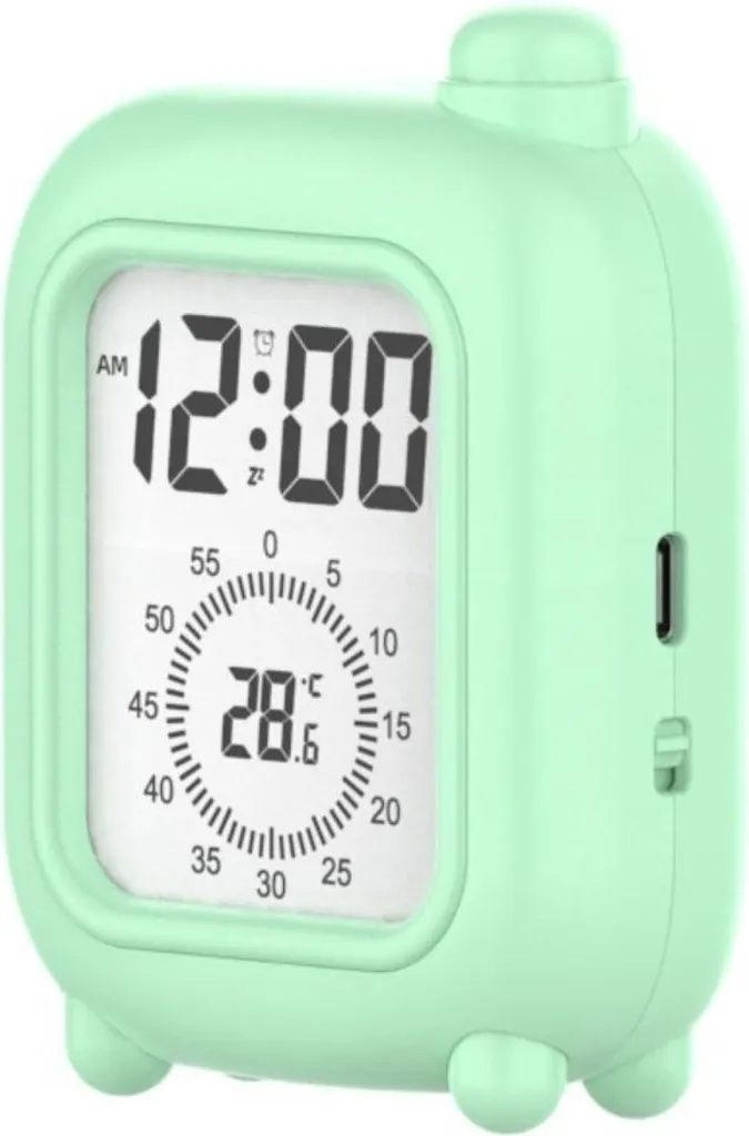 INF Sveglia Valigia Verde Ricaricabile: Timer Studio e Design Retro