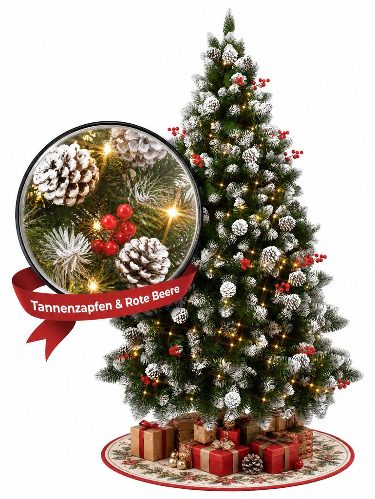 UISEBRT Künstlicher Weihnachtsbaum mit integrierten Produktbild 