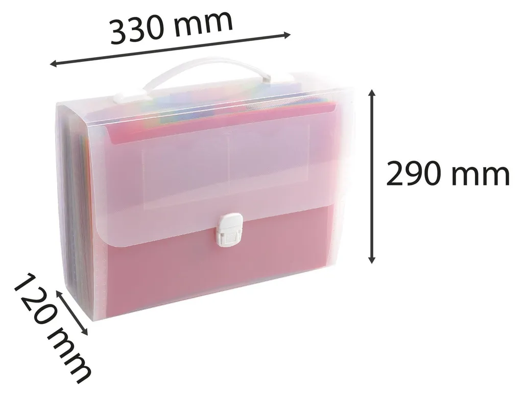 Trieur extensible 24 compartiments avec poignée Crystal robuste et pratique - 8