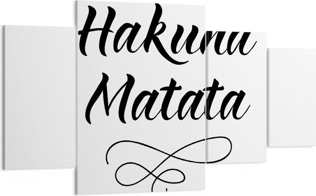 Bild auf Leinwand - Leinwandbild - 4 Teile - Hakuna Mama Maxim - 160x90cm - Wand Bild - Wanddeko - Wandbilder - Leinwanddruck - Bilder - Wanddekora...