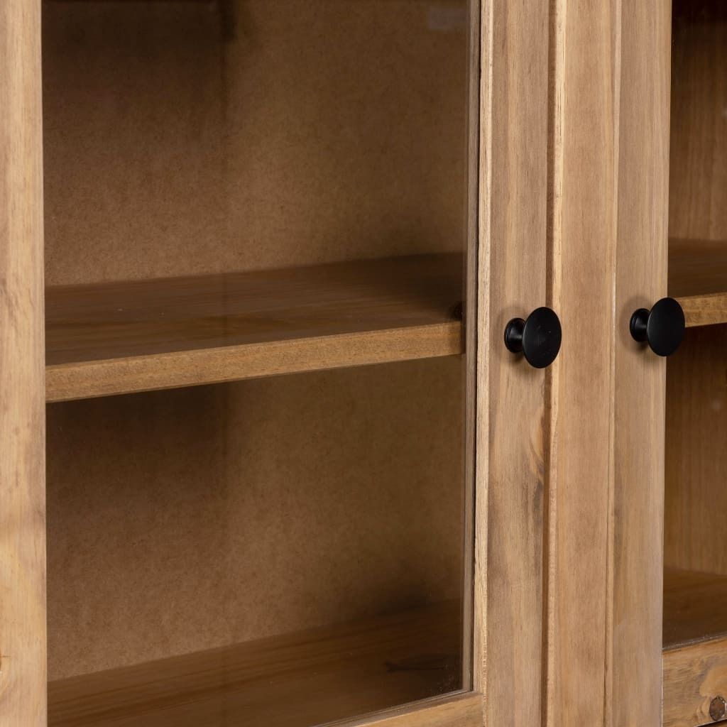 vidaXL Credenza 93×40,5×180 cm in legno di pino massiccio Immagine del prodotto 