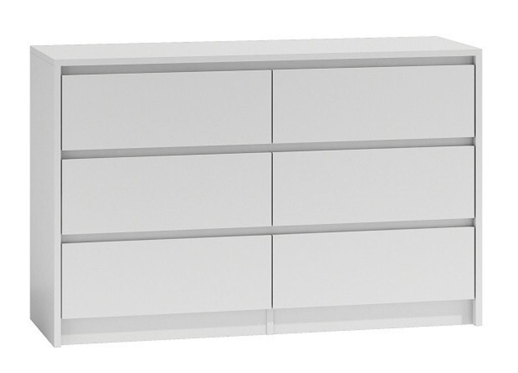 Topeshop K120 BIEL 2X3, Biały, 6 szuf., Płyta wiórowa, Zdjęcie produktu 