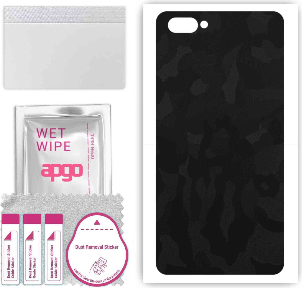 apgo Rückseite Schutzfolie, Skin, kompatibel mit Doogee X20, Hinten Displayschutzfolie aus Vinylfolie, kratzfest, einfache Montage - Schwarzes Tar...