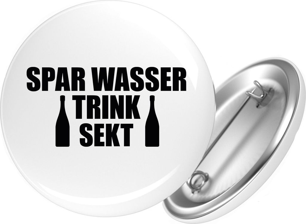 Huuraa Button Spar Wasser Trink Sekt Sektflasche 59mm rund Produktbild 
