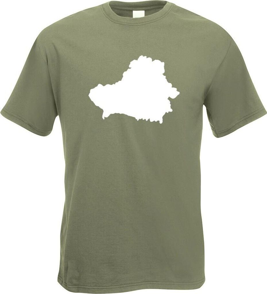 Kiwistar - T-Shirt - Olive - Belarus - Weißrussland Herren Funshirt Bedruckt Design Sprüche Spruch Motive - mit Motiv Bedruckt - Funshirt Design ...