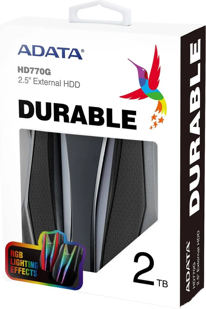 Hard Disk Esterno ADATA HD770G 2TB - IP68 Impermeabile USB 3.2 Nero - 7