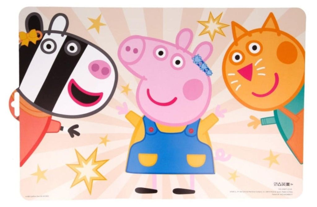 Peppa Pig Kinder Platzdeckchen Tischunterlage 43cm x 28cm Produktbild 