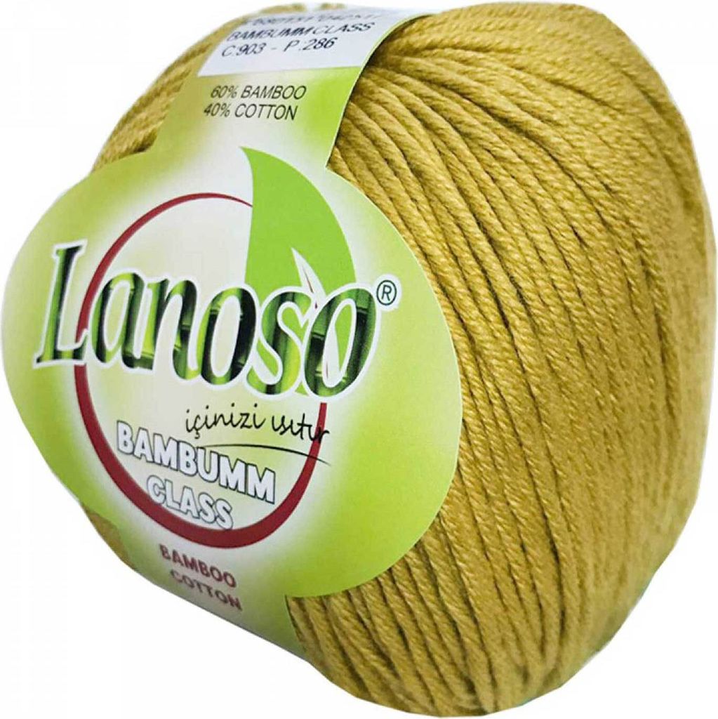 100g Strickgarn Bambumm Bambus-Baumwoll-Mix Sommergarn Bambusgarn Strick-Wolle , Farbe:903 senf