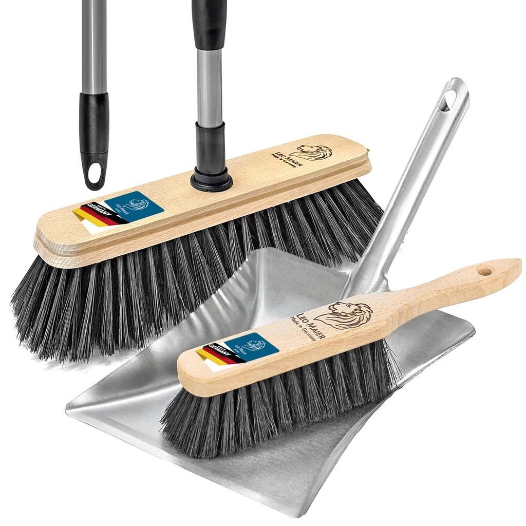 Peggy Perfect Kehrset mit Besen & Handfeger – Teleskopstiel Produktbild 