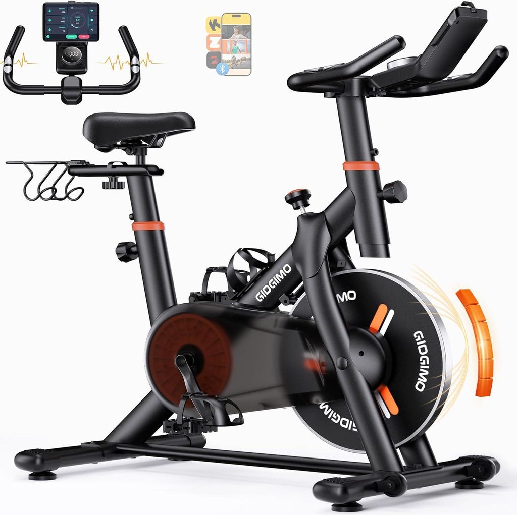 2026 NEUES Heimtrainer Fahrrad mit verstellbarem Widerstand, LED-Display, atmungsaktivem Sattel, Herzfrequenzsensor – Bike Indoor, max. 150KG