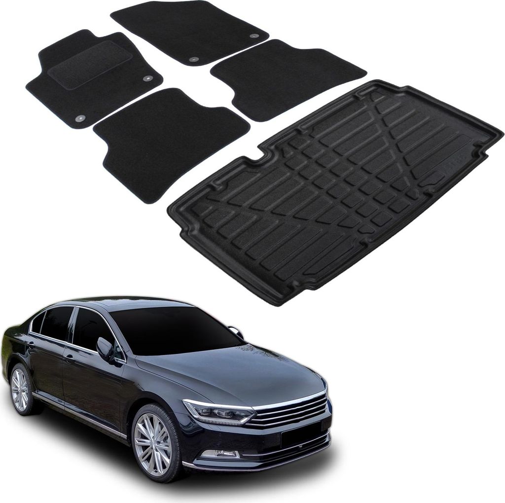 Kofferraumwanne Fußmatten Set Für Volkswagen Passat B8 Produktbild 