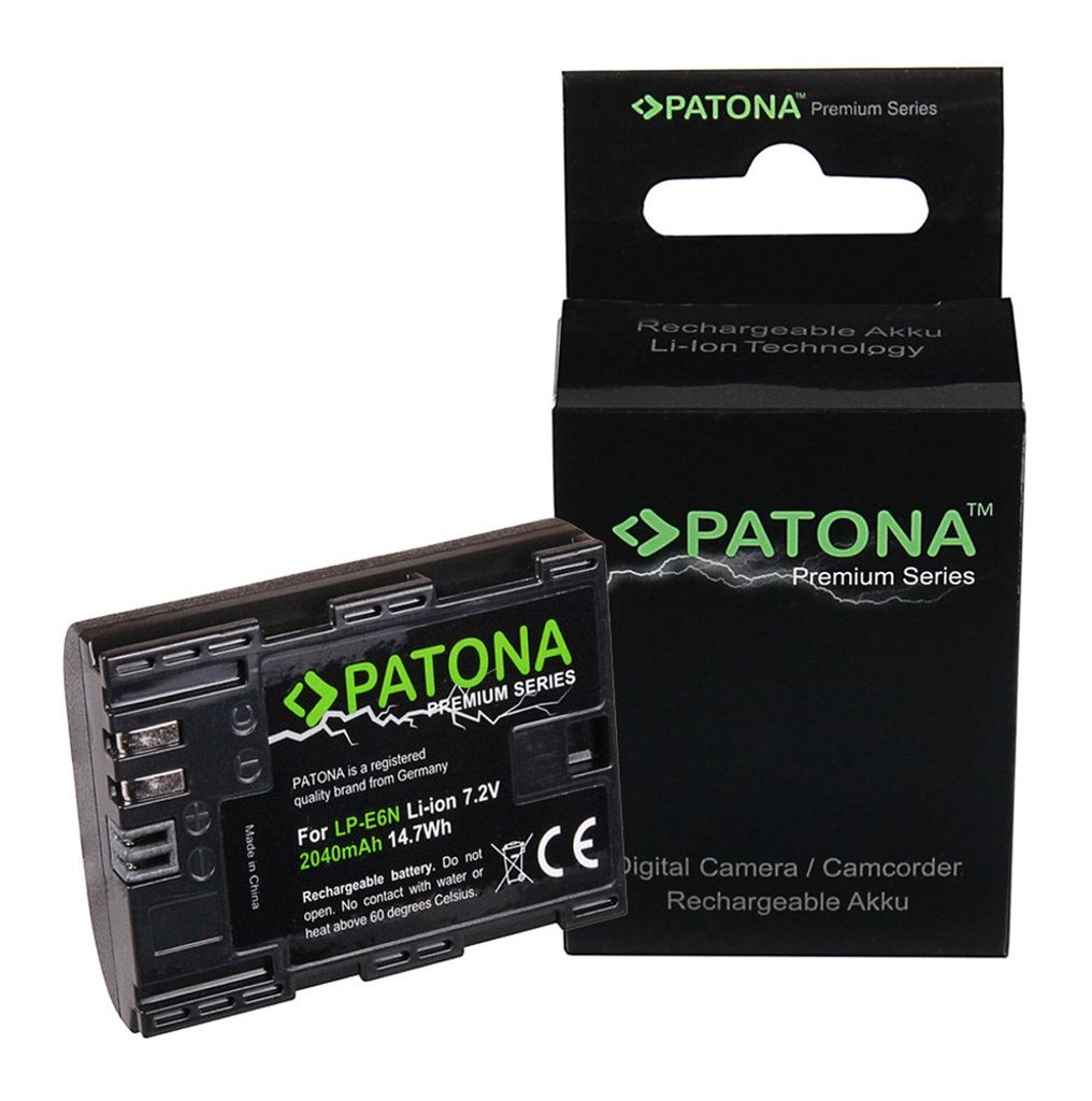Premium Akku f. Canon LP-E6N EOS 5D 5D Mark II 5D Mark III 5DS 5DS R 60D 60Da von PATONA