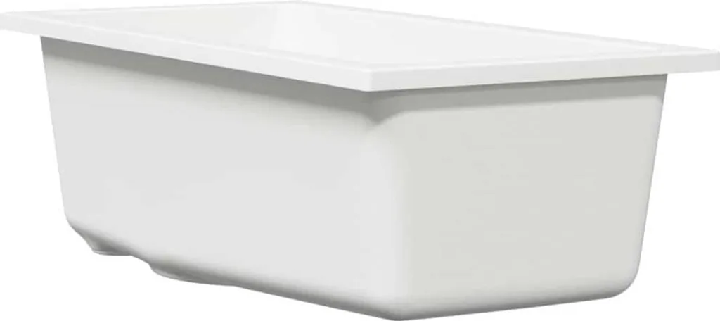 Petit évier de cuisine en granit blanc cuve rectangulaire 21x44x14 cm