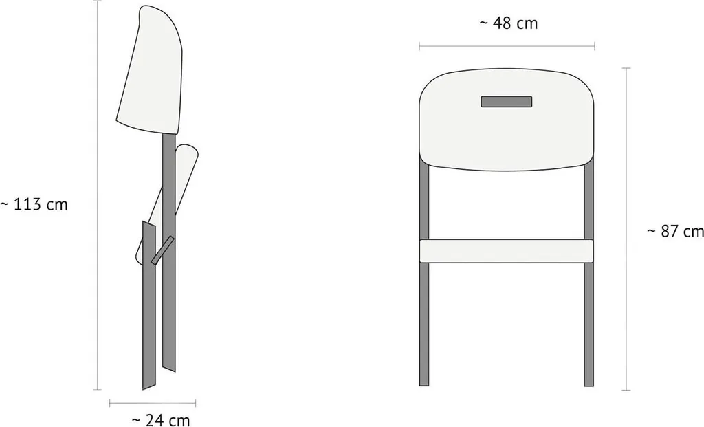 Chaise de camping pliable Vanage blanche résistante aux intempéries x2 - 9