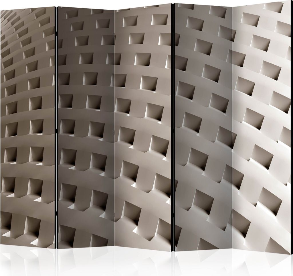 Akusticher Raumteiler 3D Effekt Abstrakt Foto Paravent 225x172 cm beidseitig auf Vlies-Leinwand bedruckt Akustikschaum Trennwand Spanische Wand Sic...