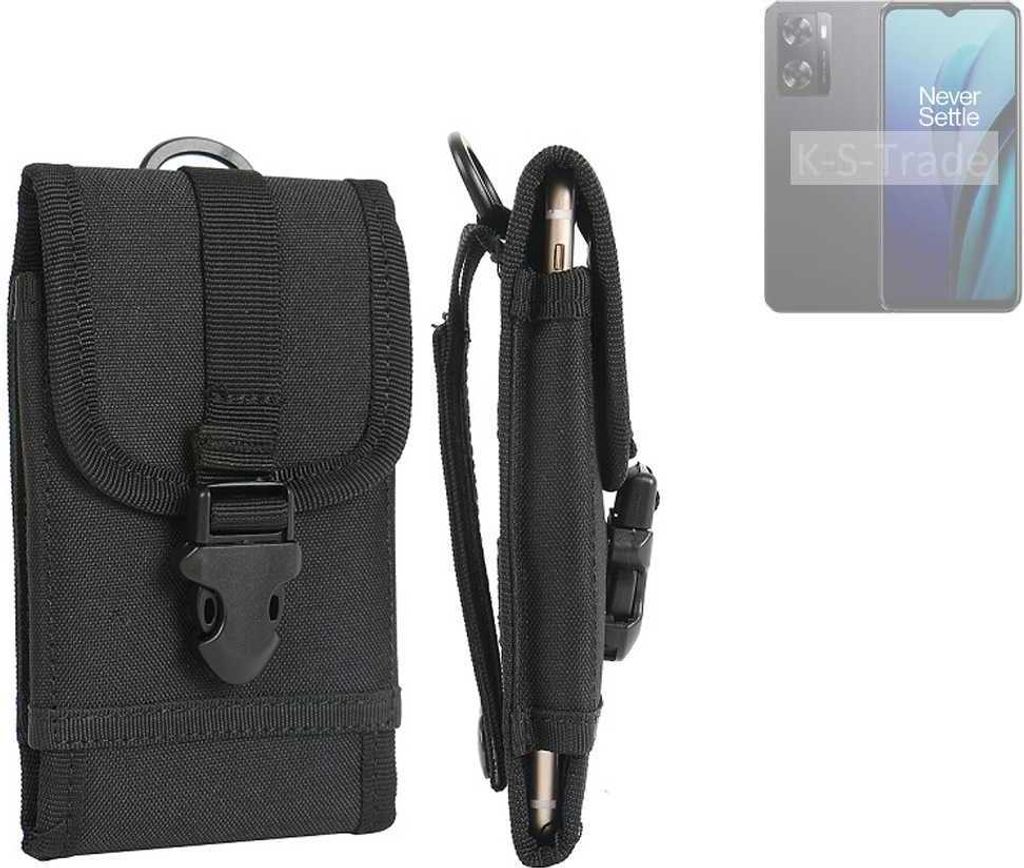 K-S-Trade Holster Handy Hülle kompatibel mit OnePlus Nord N20 SE Holster Handytasche Gürtel Tasche Schutz Hülle Robust Outdoor schwarz