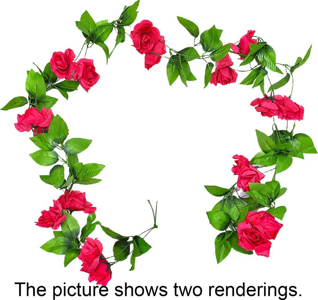 Simulation Blume umweltfreundlich Anti-Fade 7 Farben Simulation Rosenblumenrebe für den Haushalt-Rosenrot