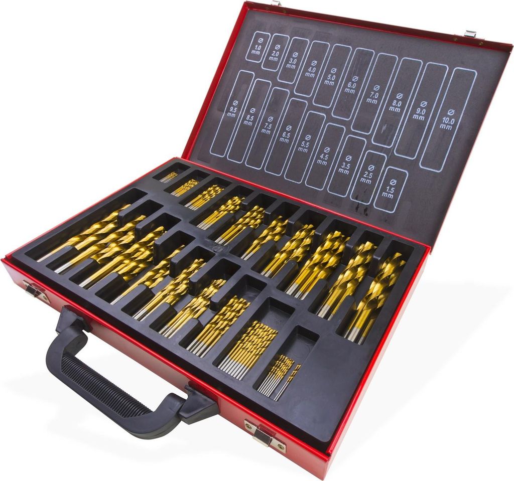 Bohrer im Metallkoffer, 170-teiliges Set