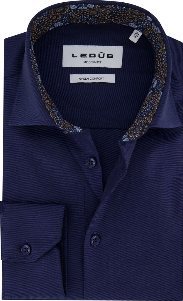 Ledub Hemdkleid ml 5 dunkelblau langarm