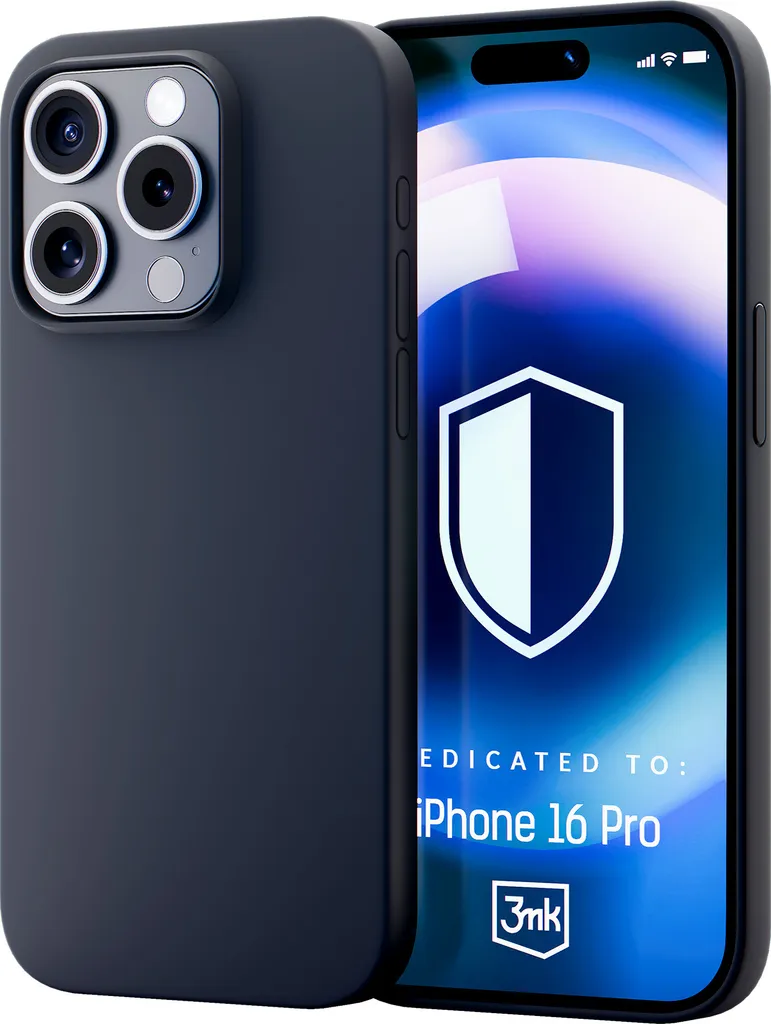 Coque iPhone 16 Pro Antichoc Silicone 3mk Hardy MagSafe Graphite Pro