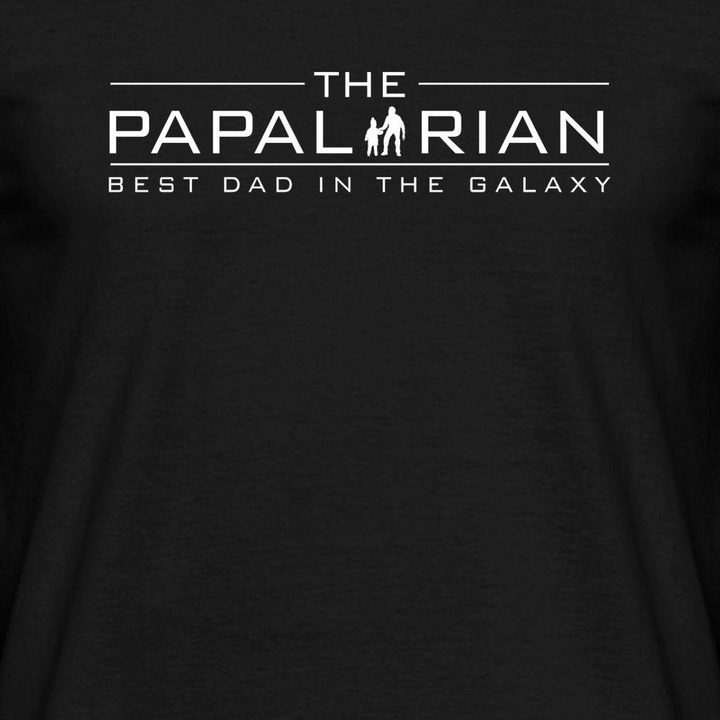Spreadshirt Papalorian Best Dad In The Galaxy Männer T-Shirt, XL, Schwarz