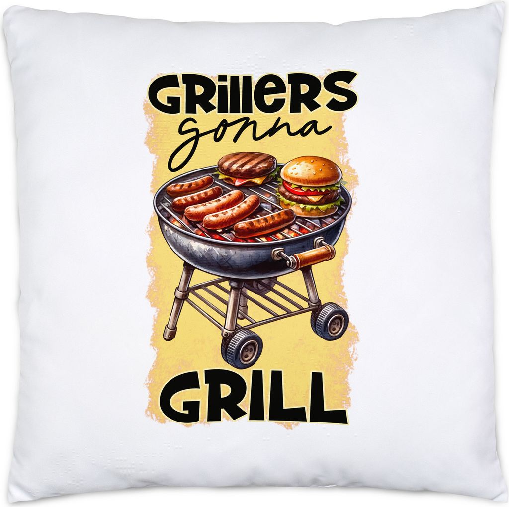 Grillers Gonna Grill BBQ Grillen lustiges Grill Spruch Kissen inkl. Füllung