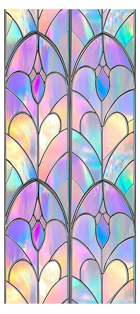 Buntglas-Regenbogen-Fenster-Sichtschutzfolie, dekorative Sonnenschutzfolie, haftende, farbenfrohe, statisch haftende Abdeckungen, Aufkleber für Gl...