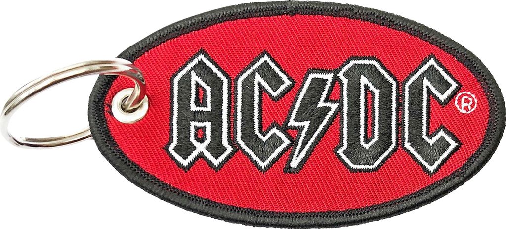AC/DC - Schlüsselanhänger Oval RO7013 (Einheitsgröße) (Rot/Schwarz)