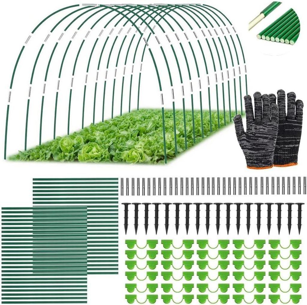Pflanztunnel Bögen, 50 Stück Tunnelbogen Für Hochbeet Abnehmbar, Gartentunnel Bögen, Gewächshaus Tunnel Bögen, DIY Folientunnel für Hochbeet