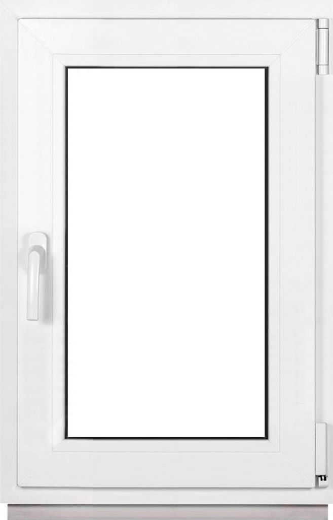 Framex Premium Kunststofffenster Breite x Höhe: (60 x 85 cm) | 7-Kammer-Profil | 80 mm Bautiefe | 50 mm 3-fach Verglasung | Dreh-Kipp | DIN Rechts