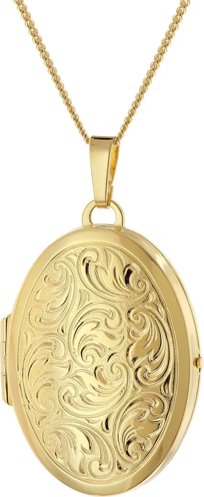 Collier médaillon argent doré 50 cm, bijou hypoallergénique et chic