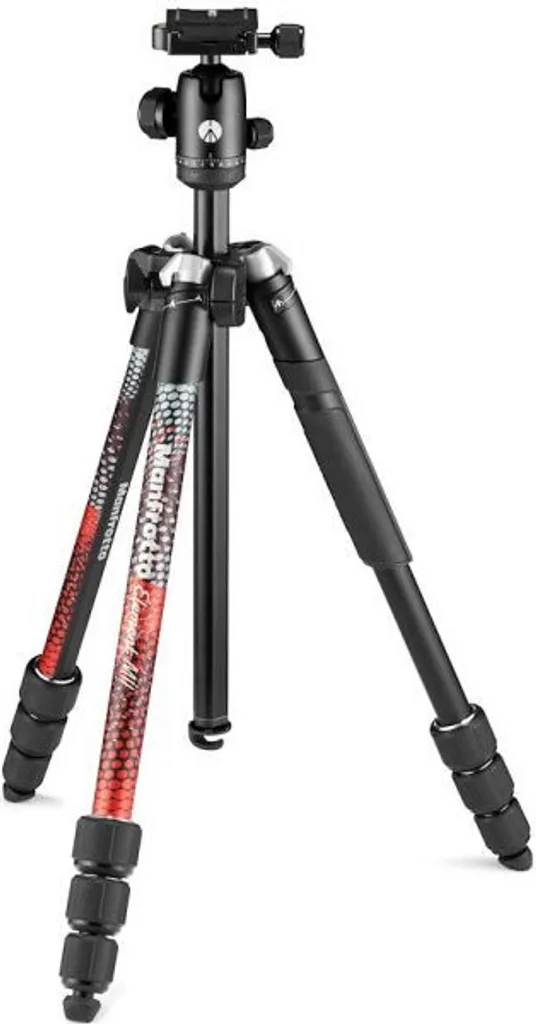 Manfrotto Element MII Trépied Photo Noir et Rouge en Aluminium Léger