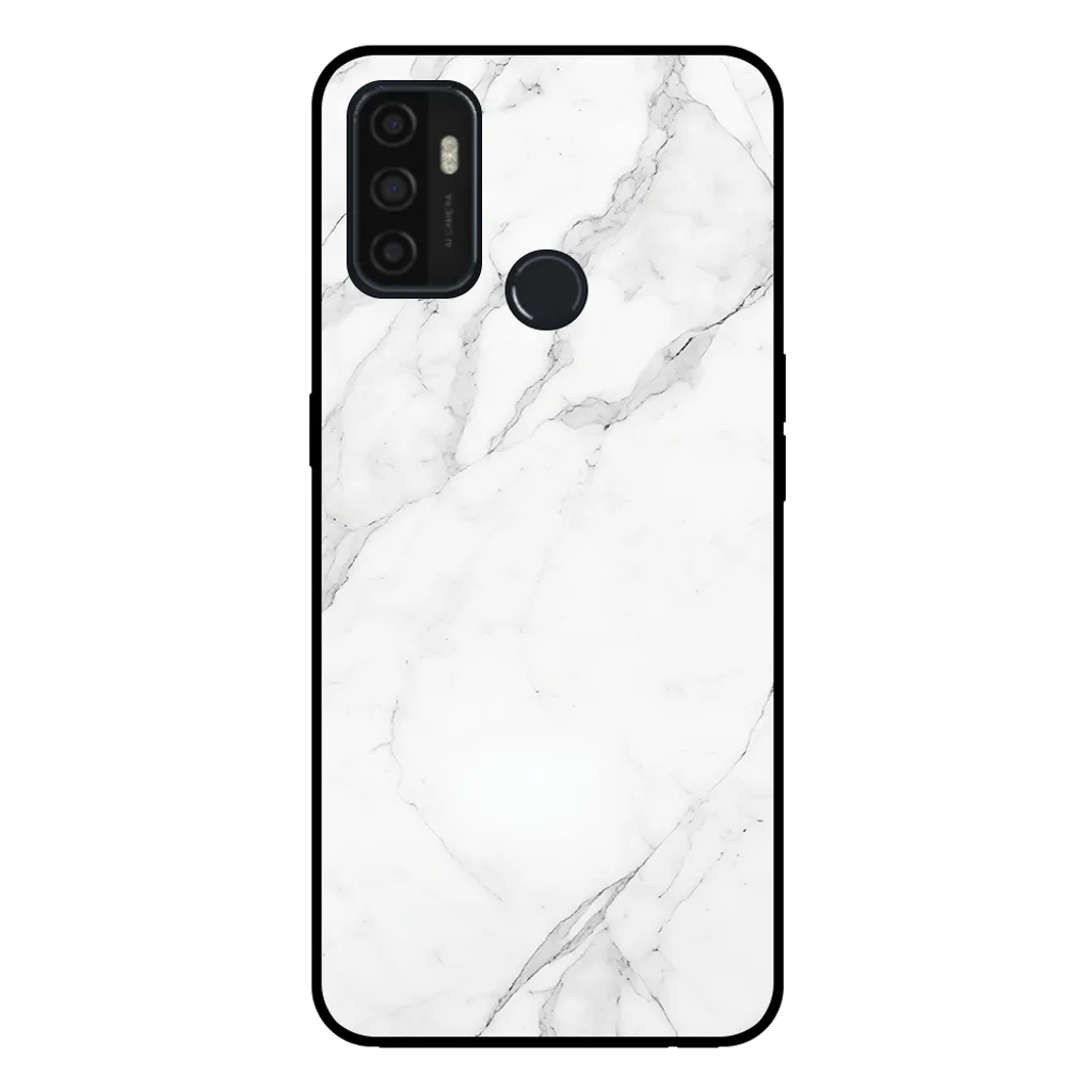 Cover OPPO A53 / A53s Antiurto Marmo Smartphonica | Protezione TPU Bianco