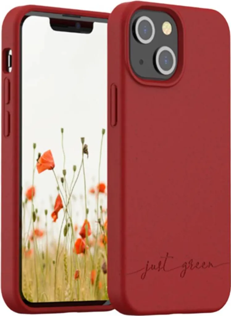 Custodia Protettiva iPhone 13 Mini Rosso Just Green | Bio Shockproof