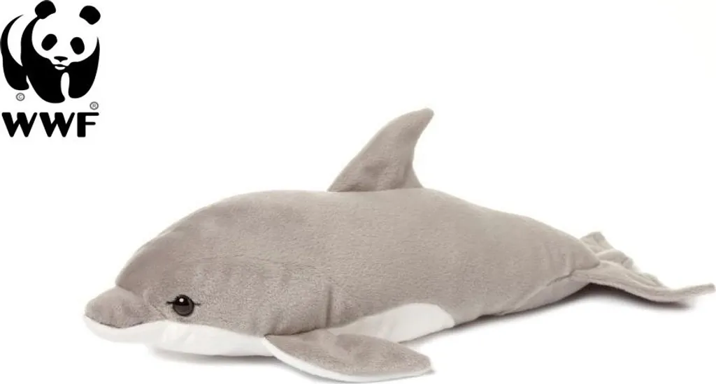 Grand Doudou Dauphin WWF Delphin en Tissu Recyclé pour Bébé et Enfant