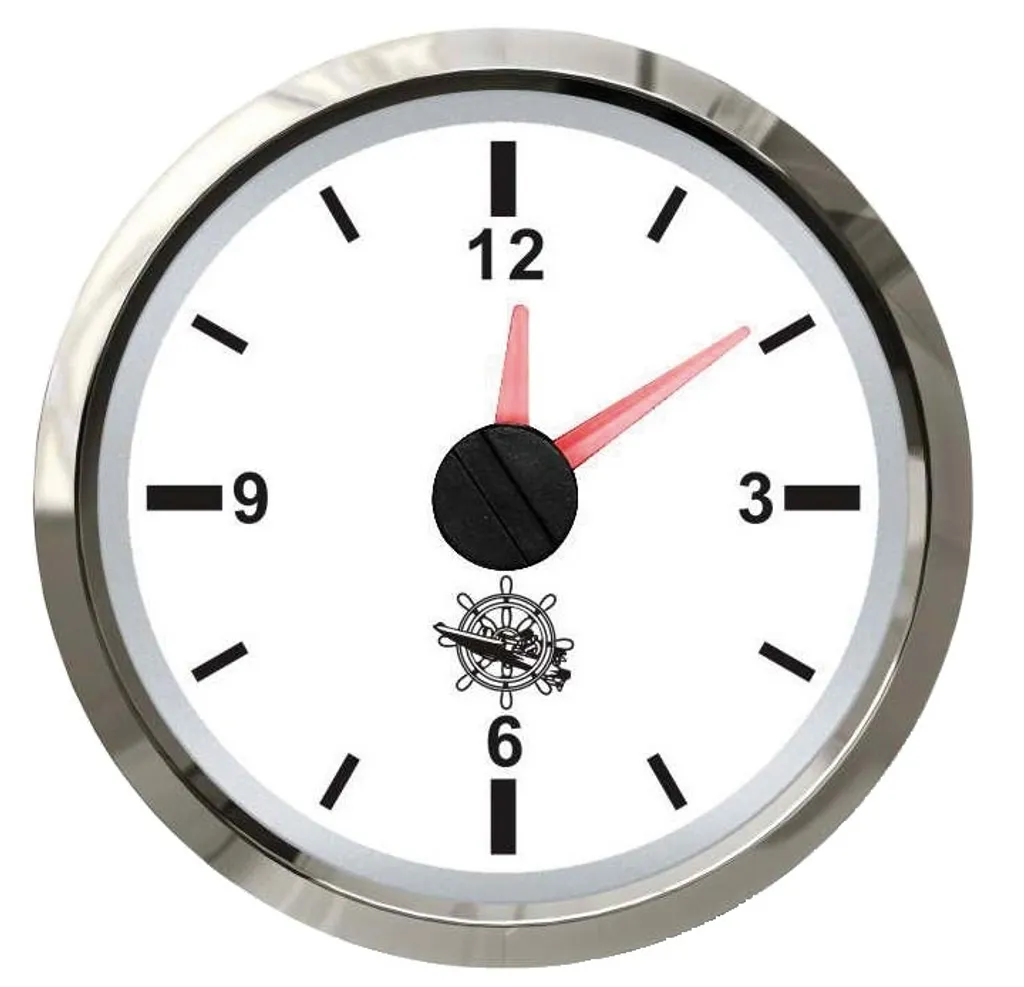 Horloge à quartz blanc poli pour cuisine et bureau - Lisibilité parfaite