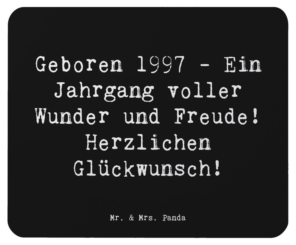 Mr. & Mrs. Panda Mousepad Spruch 1997 Geburtstag - Schwarz - Geschenk, Mouse Pad, besonderer Jahrgang, Mauspad, Geburtstagsfeier, mousematte, Happy...
