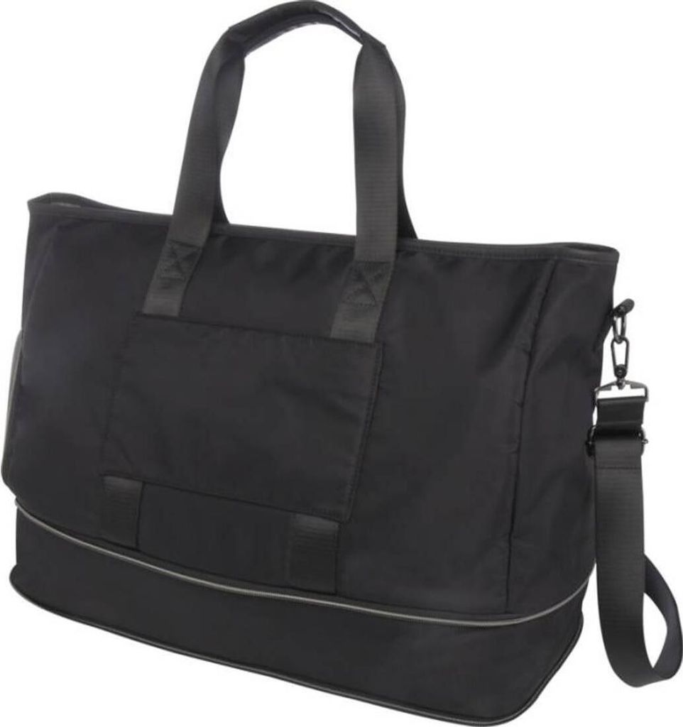 Reisetasche "Rhine", Erweiterbar, recyceltes Material, 35l PF4644 (Einheitsgröße) (Schwarz)