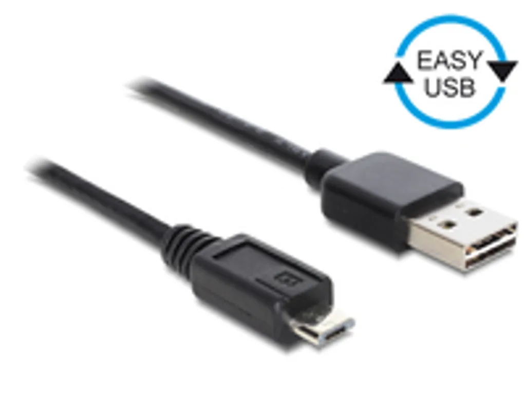 Câble USB 2.0 réversible vers Micro-B 0.5m noir pour smartphone - 4