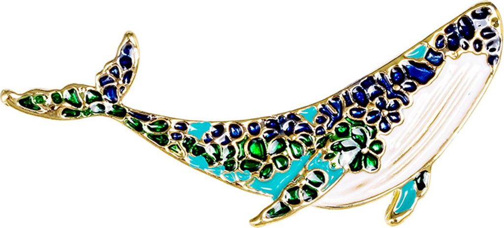 Mode Whale Form Brosche Nette Emaille Delphin Form Pin Anzug Revers Tier Abzeichen Kleidung Mantel Zubehör